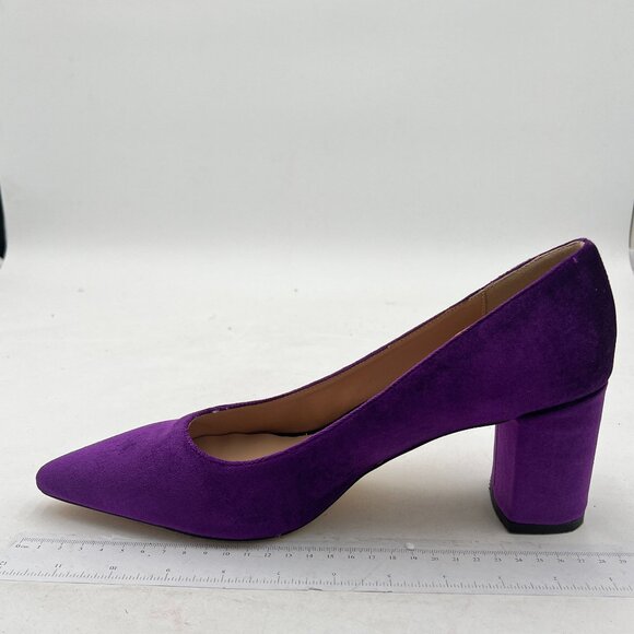 YDN Purple Block Heel Women's Shoes - Picture 1 of 7